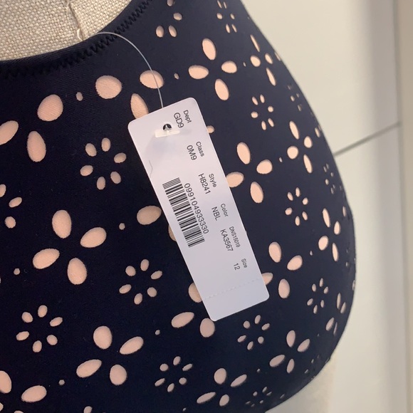 NWT! JCrew Halter One-piece Swimsuit in Lazer Cut Eyelet size 12 - Picture 10 of 12